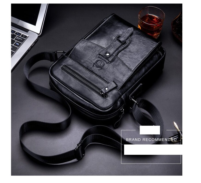 Geanta barbati BULLCAPTAIN, borseta de serviciu, geanta de umar, BC-053-L, Piele Naturala, 28x21x10CM [6]