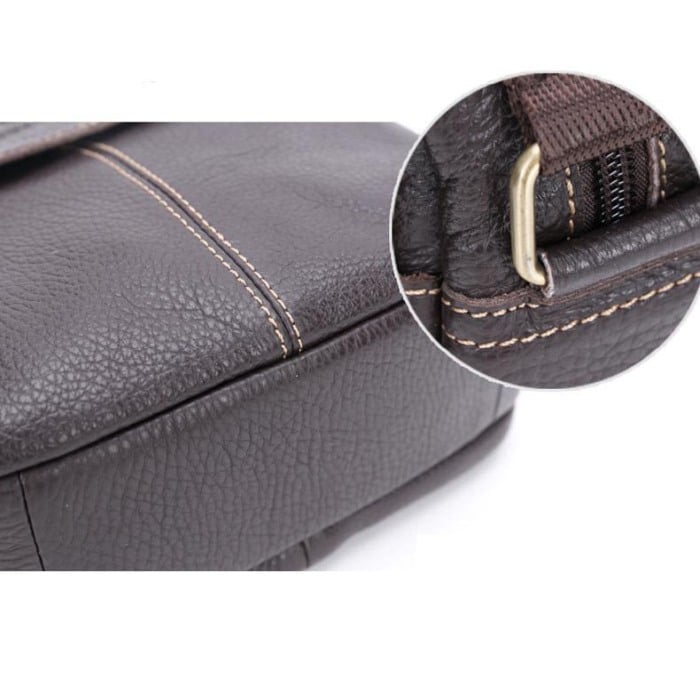 Geanta barbati, Jack GB7639, Piele Naturala, Maro, 22x21x8 cm [6]