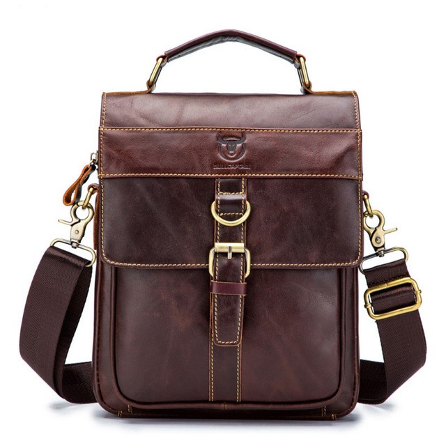 Geanta barbati, Harrison GB7734, Piele Naturala, Cafeniu 27.5x23x9 cm [2]