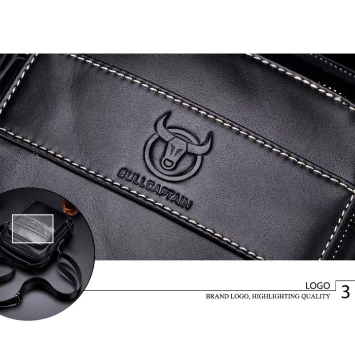 Geanta barbati, Iacov GB7603, Piele Naturala, Negru, 22x18x6 cm [7]
