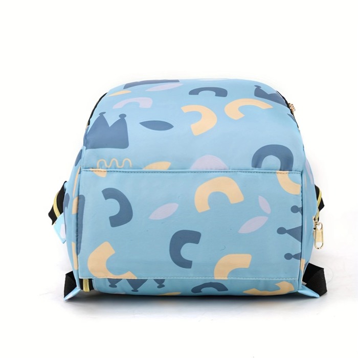 Geanta Bebe Aurora MB01 tip rucsac scutece, Straight, incapatoare, impermeabila, versatila, ergonomica si sigura pentru mama, tata si copil, 38x26x18 cm [5]