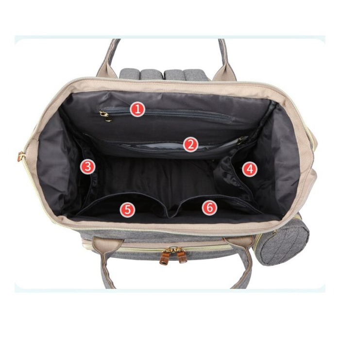Geanta Bebe Avamsi AVALL-HT9011 tip rucsac scutece cu patut pliabil, Straight, incapatoare, impermeabila, versatila, ergonomica si sigura pentru mama, tata si copil [9]