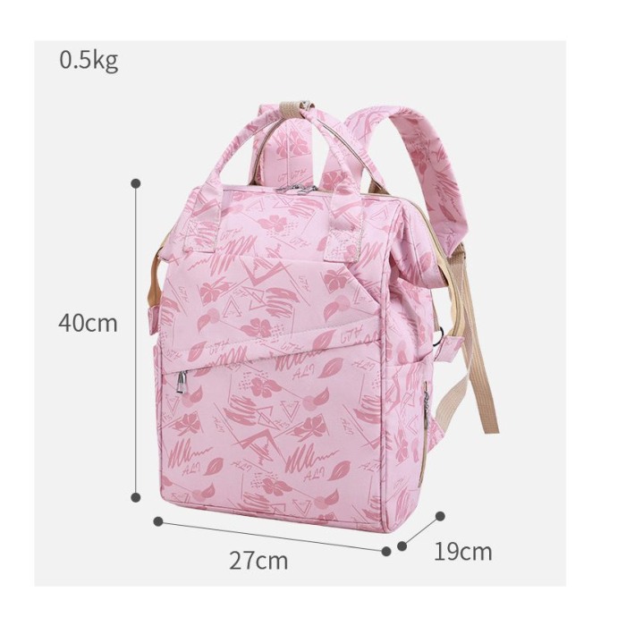 Geanta Bebe Avamsi LL-9002-1 tip rucsac scutece, Straight, incapatoare, impermeabila, versatila, ergonomica si sigura pentru mama, tata si copil [10]