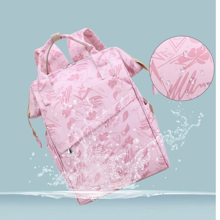 Geanta Bebe Avamsi LL-9002-1 tip rucsac scutece, Straight, incapatoare, impermeabila, versatila, ergonomica si sigura pentru mama, tata si copil [5]