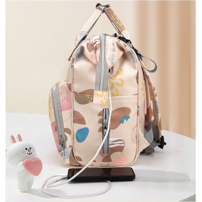 Geanta Bebe Delfina MB17 tip rucsac scutece, Straight, incapatoare, impermeabila, versatila, ergonomica si sigura pentru mama, tata si copil, 38x26x18 cm [7]