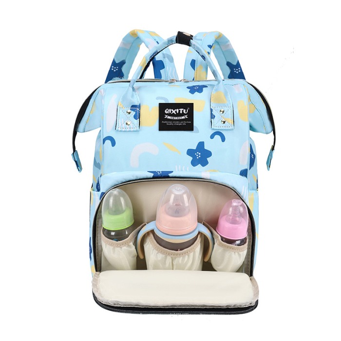 Geanta Bebe Eleonora MB07 tip rucsac scutece, Straight, incapatoare, impermeabila, versatila, ergonomica si sigura pentru mama, tata si copil, 38x26x18 cm [11]