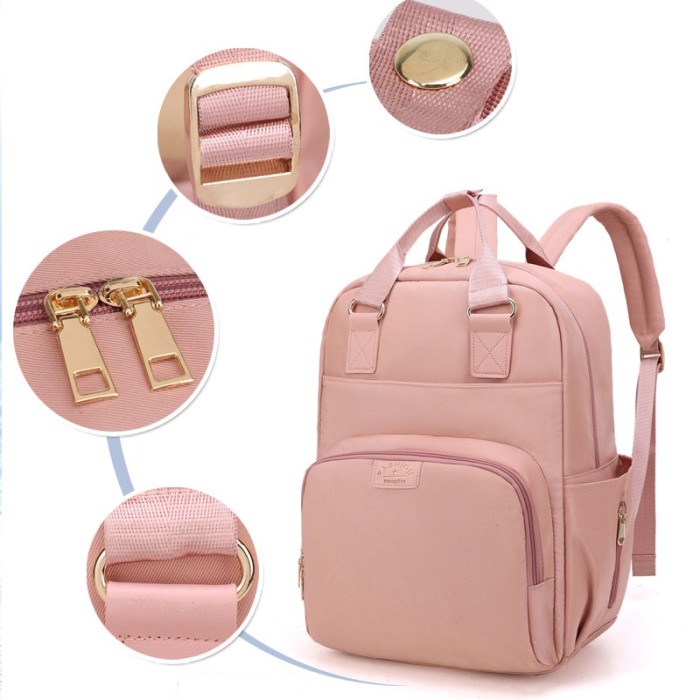 Geanta Bebe Ruby MB23 tip rucsac scutece, Straight, incapatoare, impermeabila, versatila, ergonomica si sigura pentru mama, tata si copil, 39x29x15 cm [3]