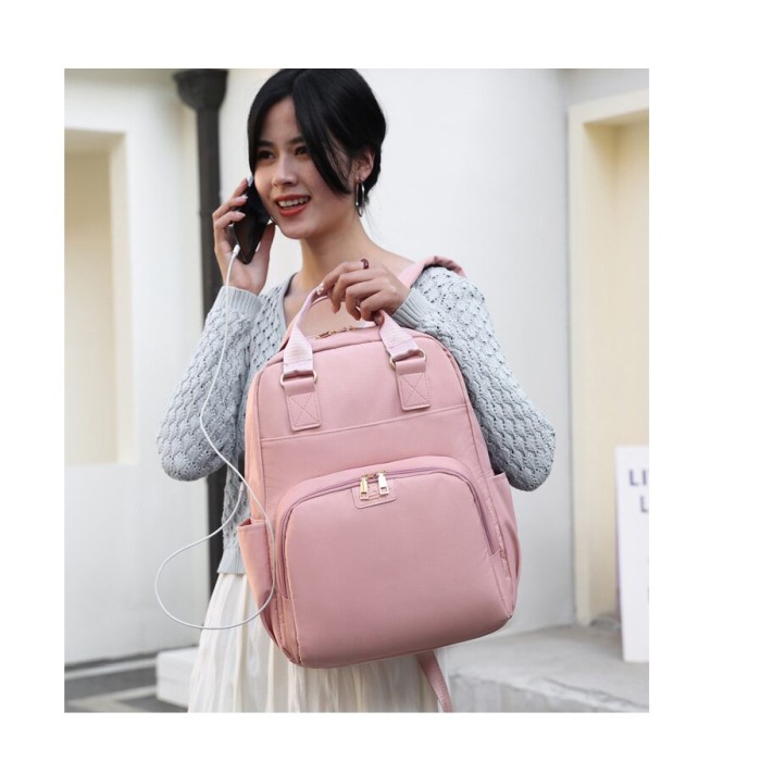 Geanta Bebe Ruby MB23 tip rucsac scutece, Straight, incapatoare, impermeabila, versatila, ergonomica si sigura pentru mama, tata si copil, 39x29x15 cm [10]