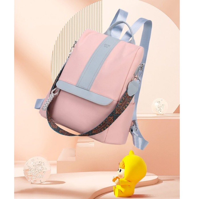 Geanta Bebe Sara MB42 tip rucsac scutece, Straight, incapatoare, impermeabila, versatila, ergonomica si sigura pentru mama, tata si copil, 32x31x14 cm [6]