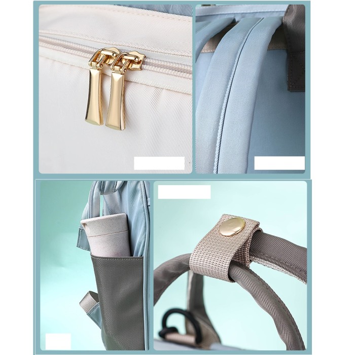 Geanta Bebe Silvia MB09 tip rucsac scutece, Straight, incapatoare, impermeabila, versatila, ergonomica si sigura pentru mama, tata si copil, 40x29x18 cm [2]