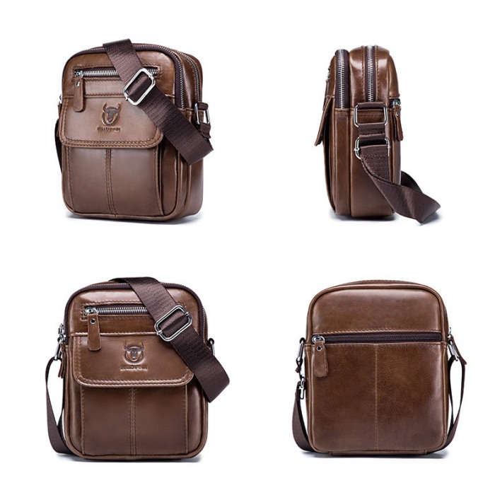 Geanta barbati, Alexander GB5848, Piele Naturala, Maro, 21x17x8 cm [6]