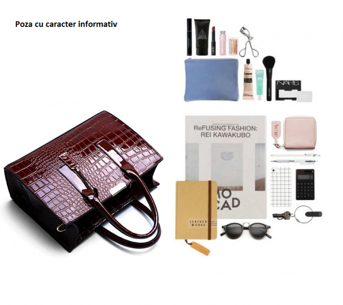 Geanta dama Atena,5044, Negru, 34x24x13 cm [7]