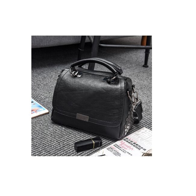 Geanta dama AVAMSI, BS-8655, bareta pentru umar, Negru, 25x14x19 cm [2]