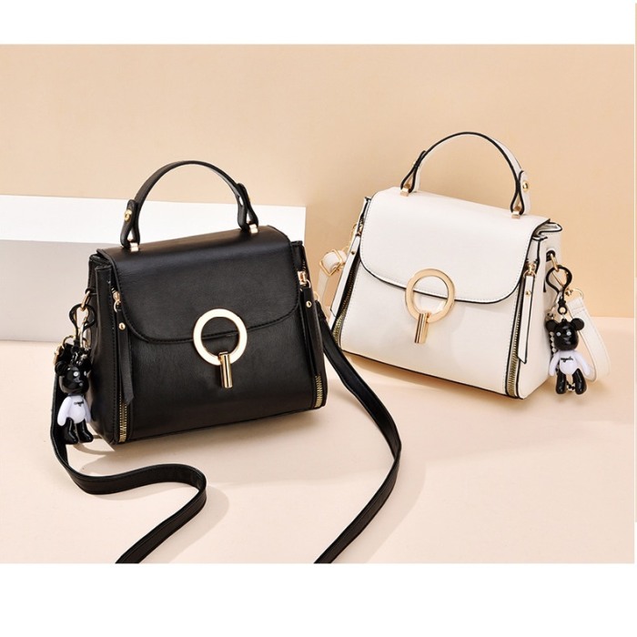 Geanta dama AVAMSI, DP-ZHDJ, bareta pentru umar, Negru, 21x17x11 cm [5]