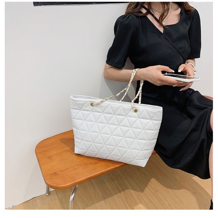 Geanta dama AVAMSI, HZD-ZZ1871, bareta pentru umar, Alb, 39x28x13cm [5]