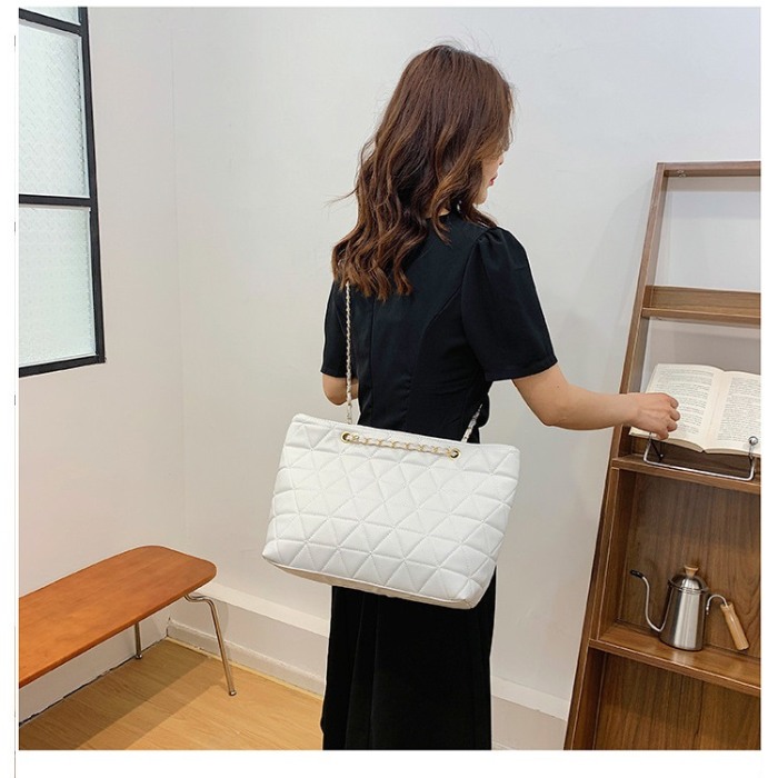 Geanta dama AVAMSI, HZD-ZZ1871, bareta pentru umar, Alb, 39x28x13cm [11]