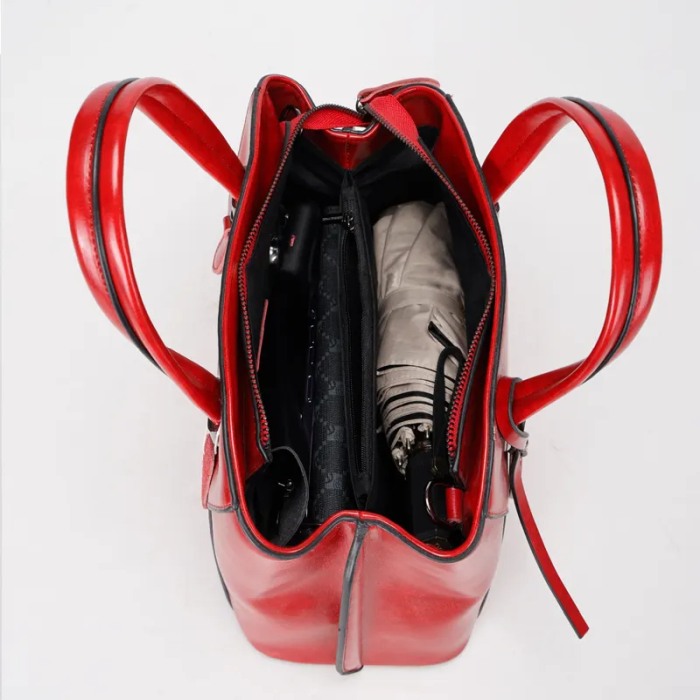 Geanta dama AVAMSI, SX-288, bareta pentru umar, Rosu, 30x20.5x16.5 cm [2]