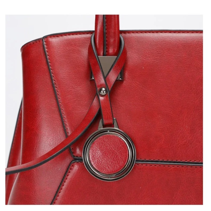 Geanta dama AVAMSI, SX-288, bareta pentru umar, Rosu, 30x20.5x16.5 cm [6]