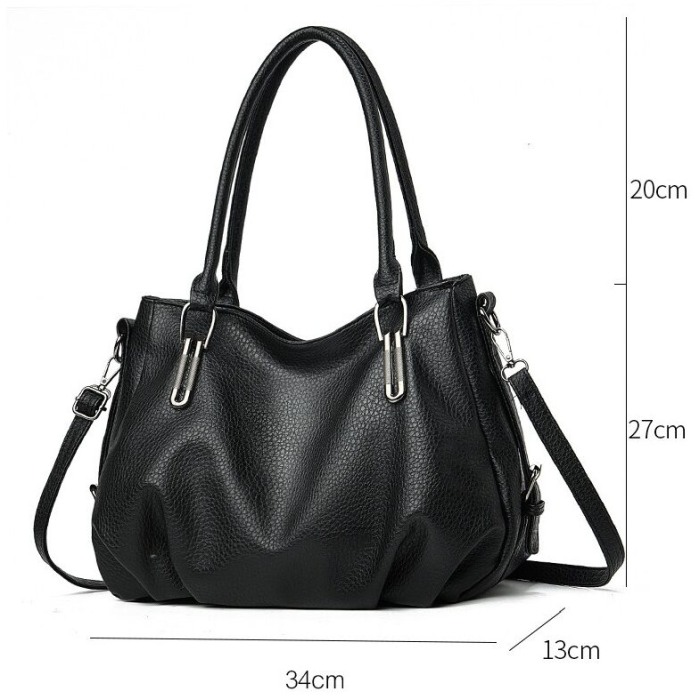 Geanta dama Carlia, 6663, Maro, 34x13x27 [12]