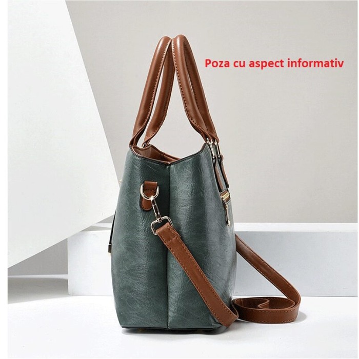 Geanta dama Lily,1041, Bej, 32x13x23 cm [4]