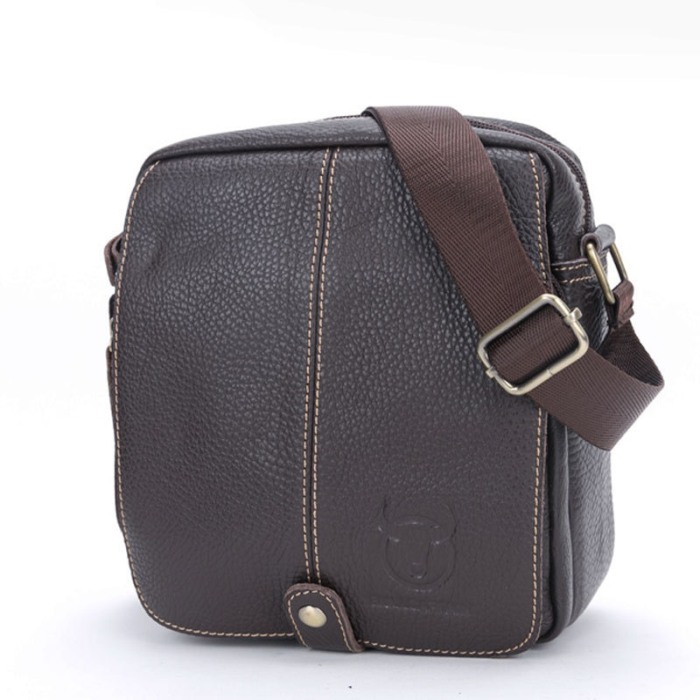 Geanta Piele Naturala, BullCaptain, BC-07-L, Maro, 22x21x8 cm [1]