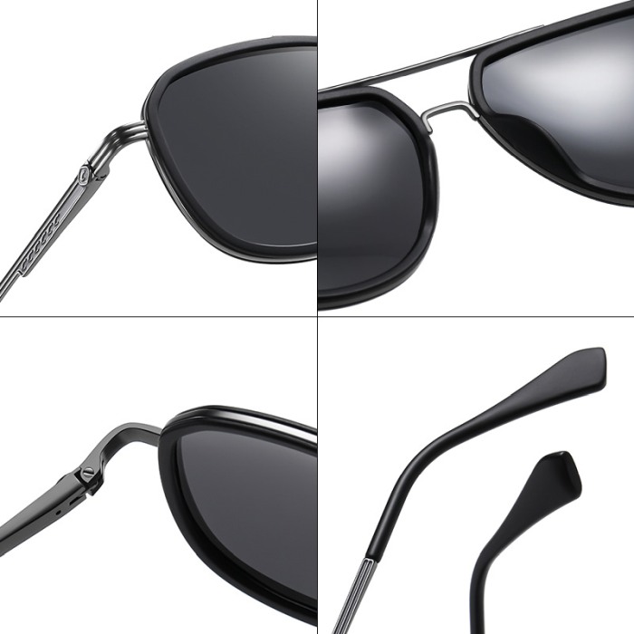 Ochelari de soare unisex AVAMSI XFT-C1770 Aviator, Polarizati, Negru [7]