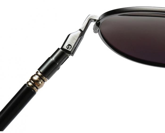 Ochelari de soare Barbati, Polarizati, Protectie UV, Sindre 1099 Aviator, Negru [8]