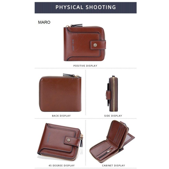 Portofel Barbati, Baellerry, ZX-9255, Maro, 12x10x2.5 cm [2]