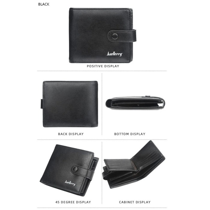 Portofel Barbati, Baellerry, ZX-D1305, Negru, 12x9.5x2 cm [2]