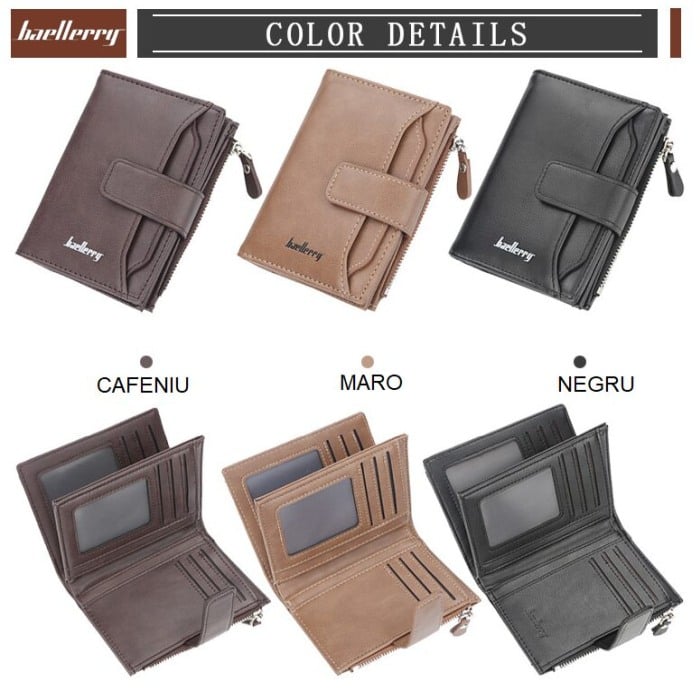 Portofel Barbati, Baellerry, ZX-D3218, Negru, 13x9.5x3 cm [6]