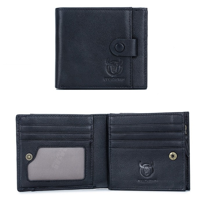 Portofel Barbati, Bullcaptain, BC-038-H, Negru, 11x10x3 cm Piele naturala [2]