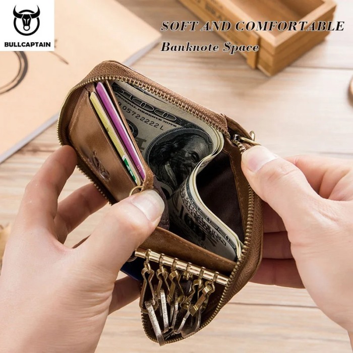 Portofel Barbati, Bullcaptain, BC-474, 11x10x2.5 cm Piele naturala [7]