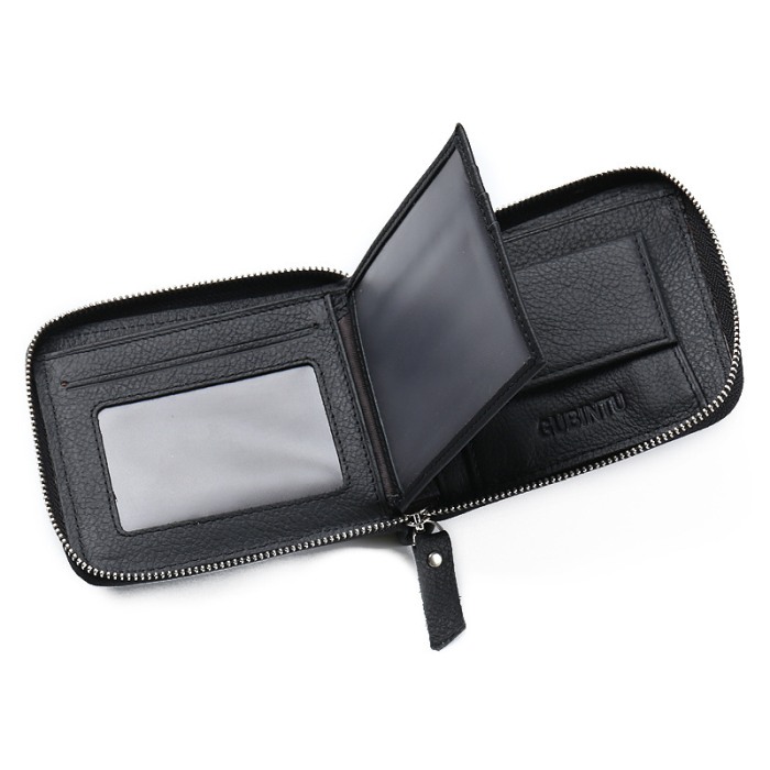 Portofel Barbati, Gubintu, GBT-8045, Negru, 12x10x2.5 cm, Piele naturala [7]