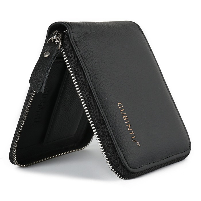 Portofel Barbati, Gubintu, GBT-8045, Negru, 12x10x2.5 cm, Piele naturala [6]