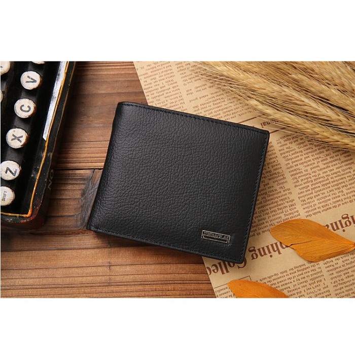 Portofel Barbati, JINBAOLAI, JBL-8041, Negru, 11.5x9.5x2.5 cm, Piele naturala [7]