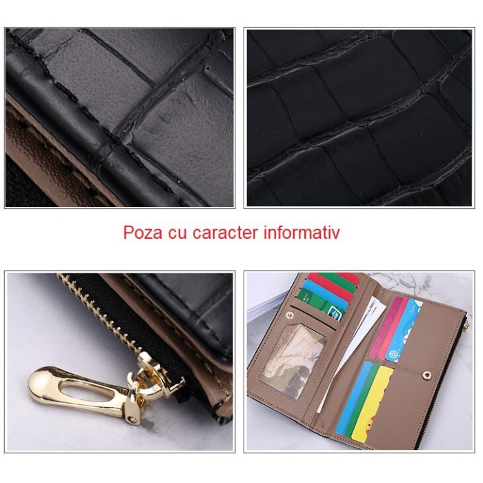 Portofel Dama, AVAMSI, KXM-C318-1, Galben, 19x10x1.5 cm [8]