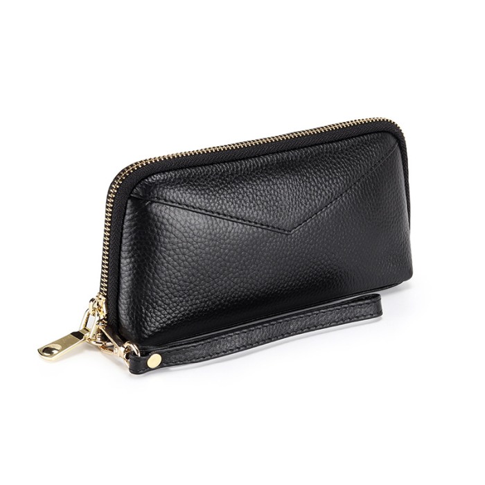 Portofel Dama, AVAMSI, YT-1348, Negru, 19x11x4 cm Piele naturala [3]