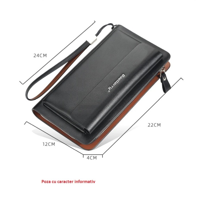 Portofel Unisex BAELLERRY, ZX-S6708, 22x12x4 cm [3]
