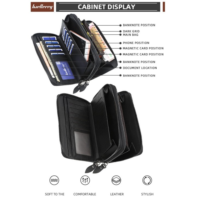 Portofel Unisex, Dama, Barbati, Baellerry, ZX-S6702, 21x11x4 cm [10]