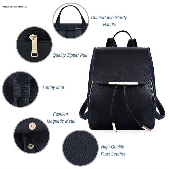 Rucsac Dama AVAMSI, BS-8853, Albastru, 30X24X16 cm [3]