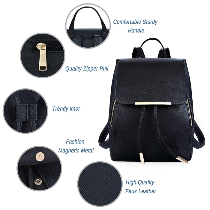 Rucsac Dama AVAMSI, BS-8853, Negru, 30x24x16 cm [2]