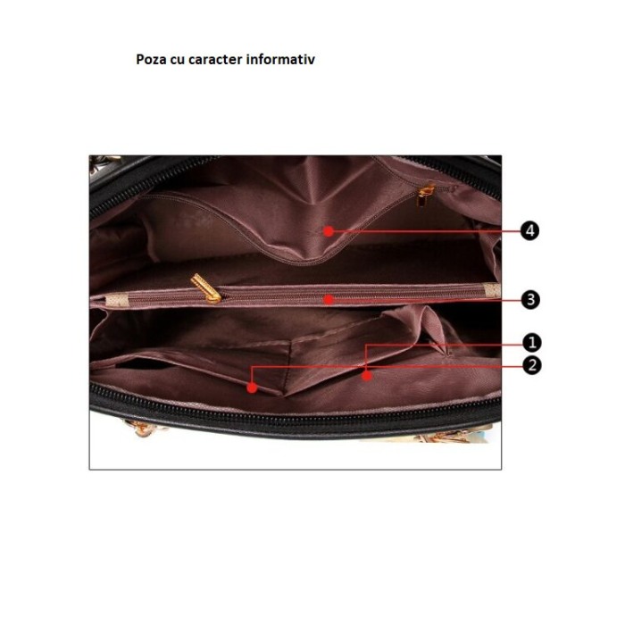 Rucsac dama, Joplin, 4895, Rosu, 32x23x12 cm [3]