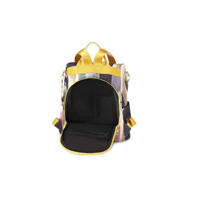 Rucsac dama AVAMSI NN-9929, Galben-Multicolor, 33x31x12 cm [2]