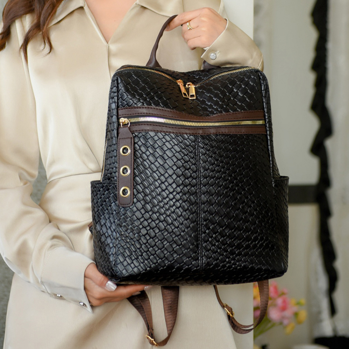 Rucsac dama, Sia, RD774, Negru, 33x30x15 cm [9]