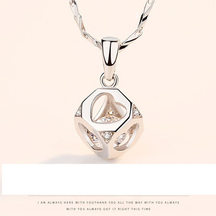 Set Cadou pentru Iubita LD770O – Colier cu Pandantiv Cubul Infinitului din Argint 925 Placat cu Rodiu, Cutie Eleganta si Felicitare cu Mesaj [4]