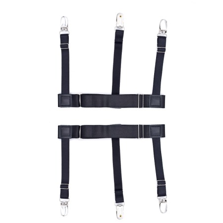 BRETELE - Bretele Suspensor Camasa AVAMSI Unisex , marime universala, Clips, Negru
