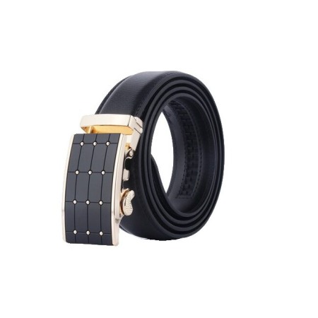 BARBATI - Curea barbati, Idris CB5966,Piele naturala cu inchidere automata, Negru, 3.5x125cm