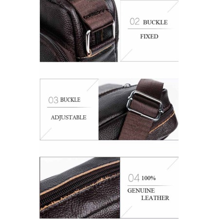 Geanta barbati BULLCAPTAIN, borseta de serviciu, geanta de umar, BC-01 Piele Naturala, 21x18x7.5 CM [4]