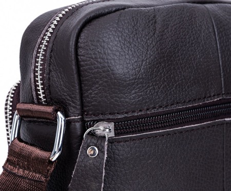 Geanta barbati, Miles GB4756, Piele Naturala, Negru, 21x20x7.5 CM [5]