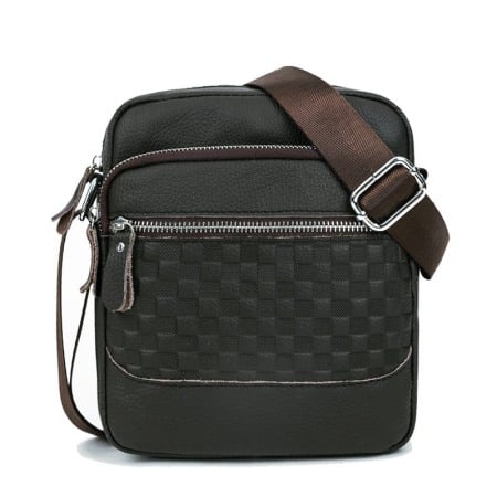 Geanta barbati, Miles GB4757, Piele Naturala, Maro, 21x20x7.5 cm [8]
